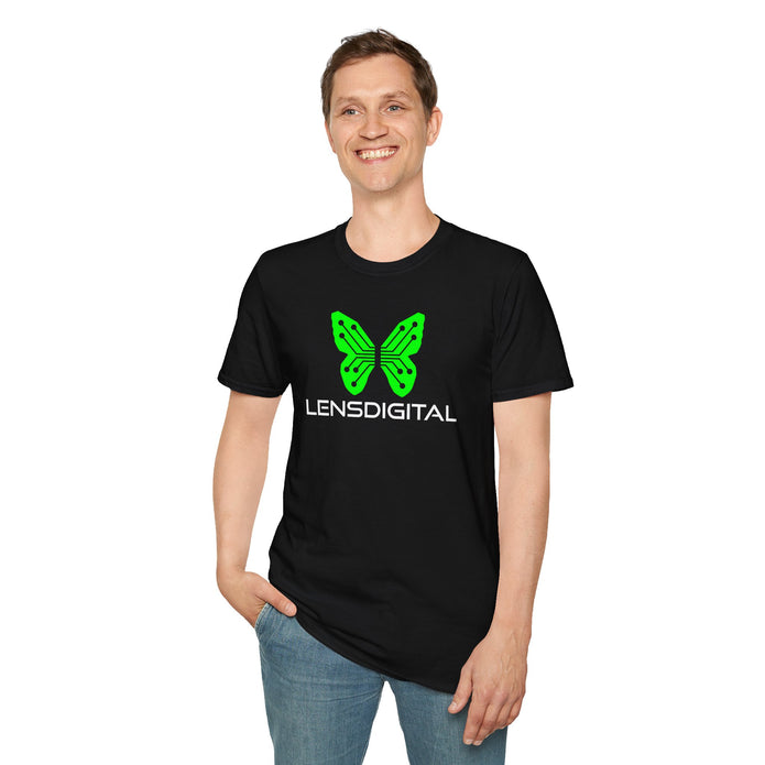 Lensdigital Butterfly Logo T-Shirt, Unisex Tee, Soft Cotton Shirt