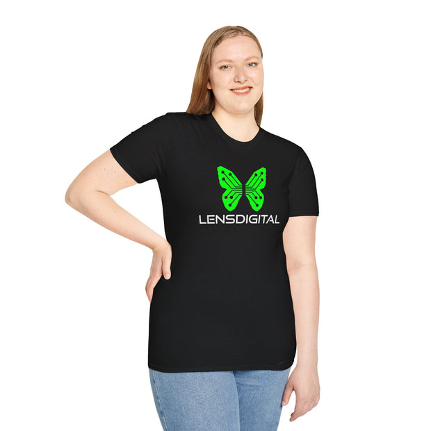 Lensdigital Butterfly Logo T-Shirt, Unisex Tee, Soft Cotton Shirt