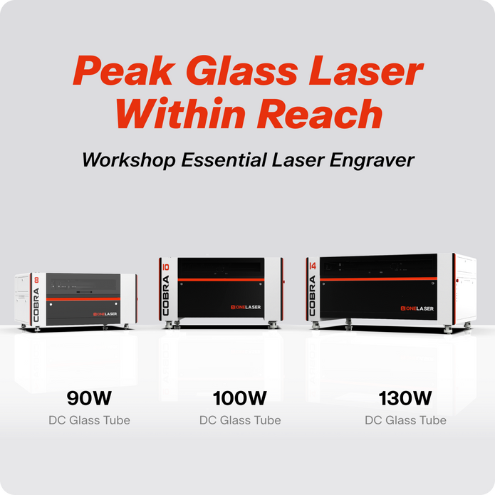 OneLaser Cobra™ 14 - Workshop Essential Laser Engraver/Cutter (130W Glass)