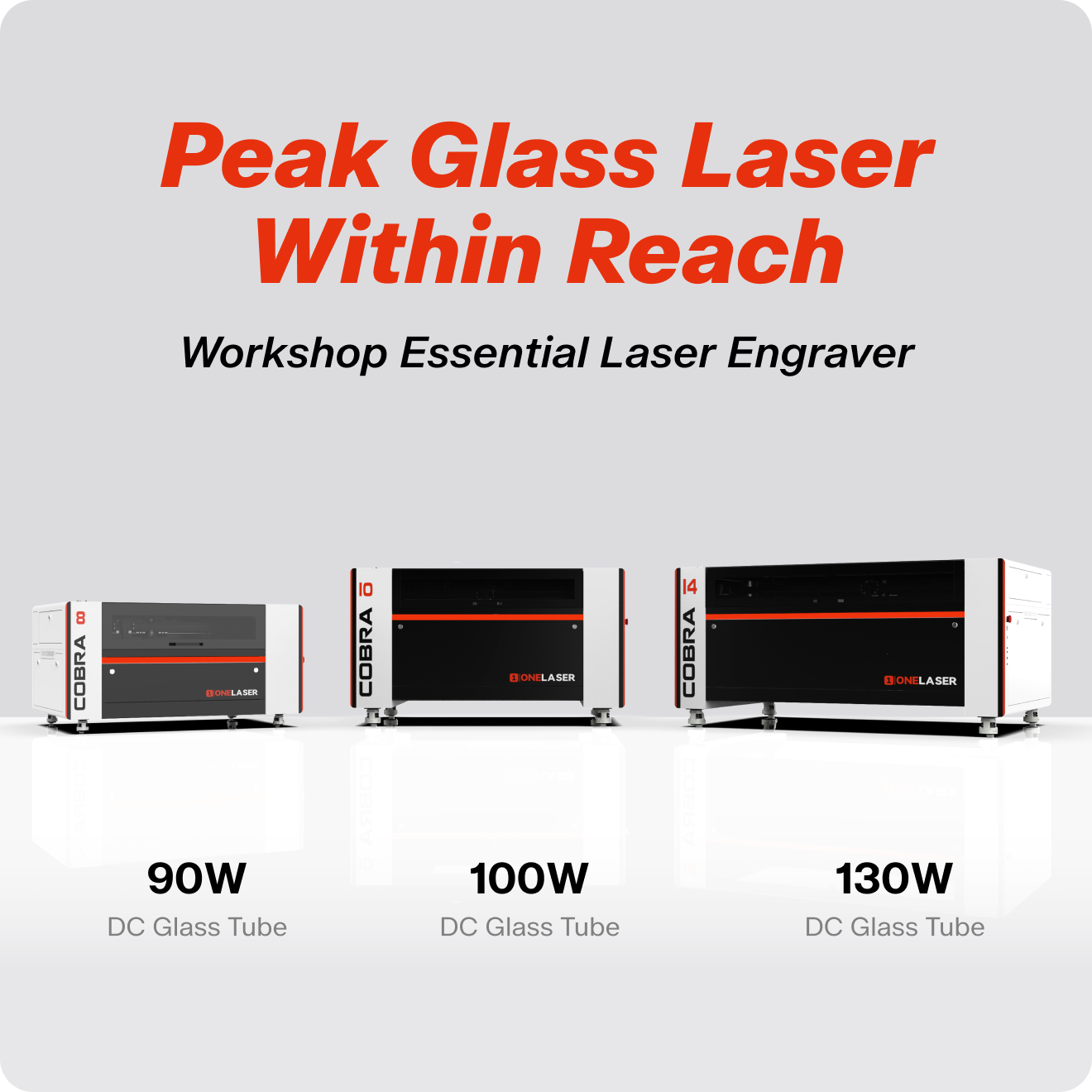 OneLaser Cobra™ 14 - Workshop Essential Laser Engraver/Cutter (130W Glass)