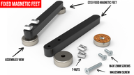 Fixed magnetic feet
